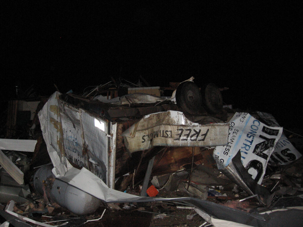 Tornado Damage in Highland, Arkansas on February 5, 2008