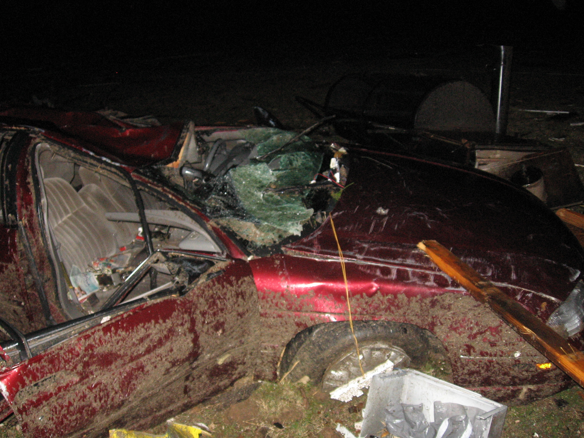 Tornado Damage in Highland, Arkansas on February 5, 2008