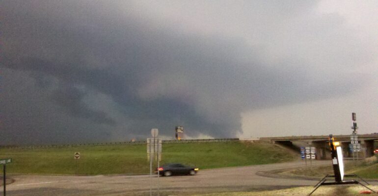 Storm on I-40 near Muskogee on April 22, 2011
