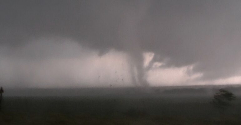 Close up of the Baird Texas Tornado