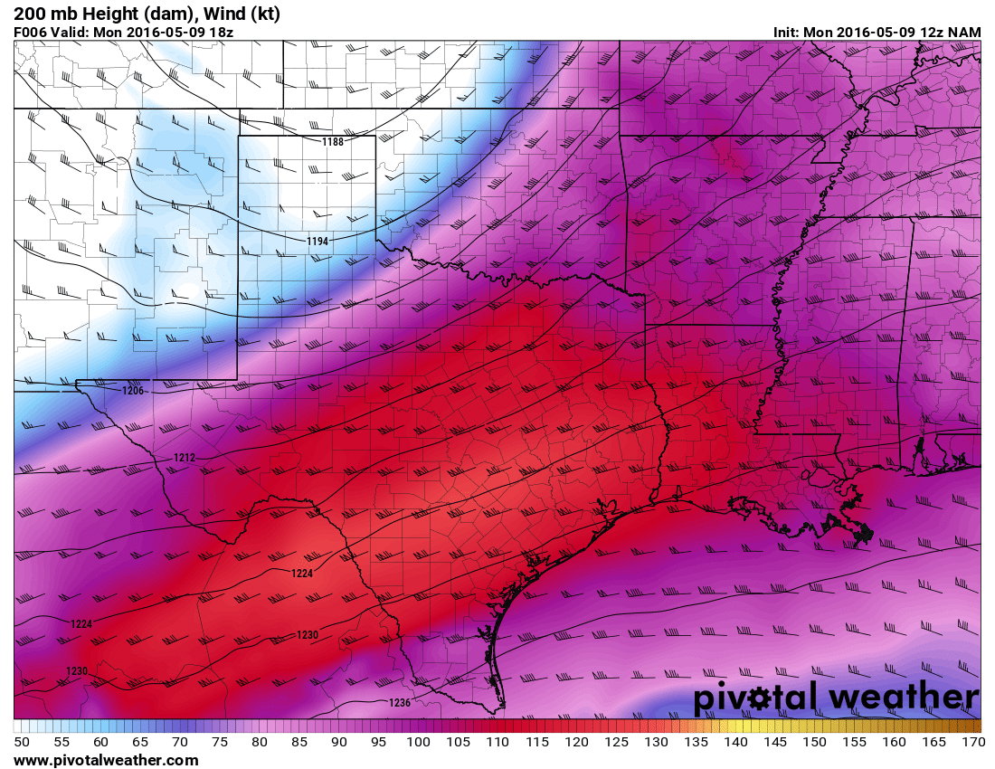 May 9, 2016 12z NAM 6hour 200mb winds
