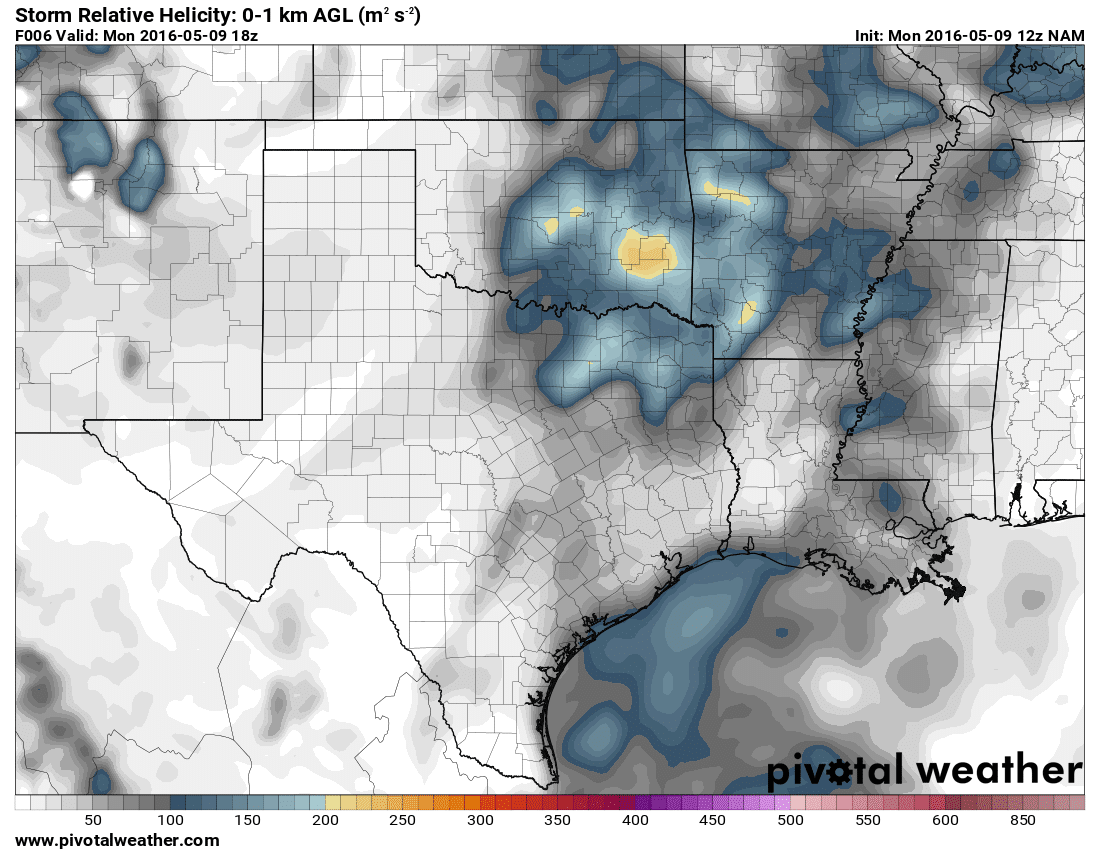 May 9, 2016 12z NAM 6hour 0-1 SRH