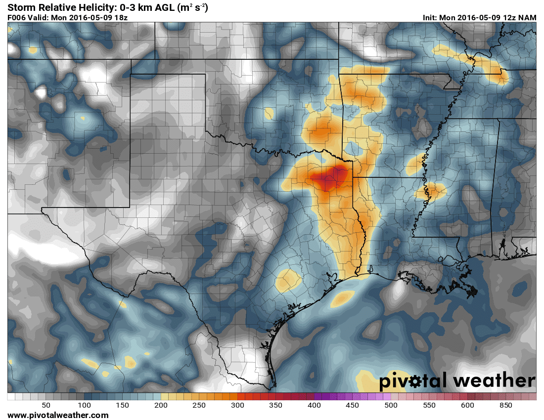May 9, 2016 12z NAM 6hour 0-3 SRH