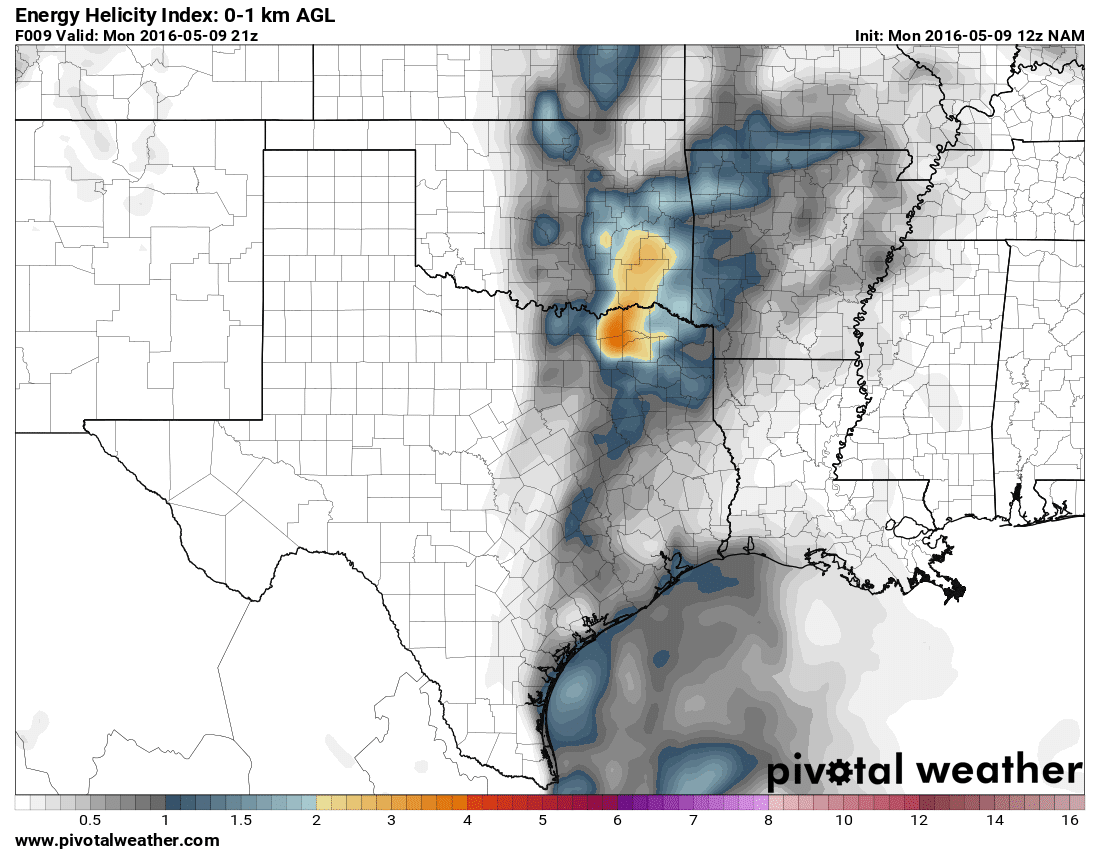 May 9, 2016 12z NAM 9hour 0-1 EHI