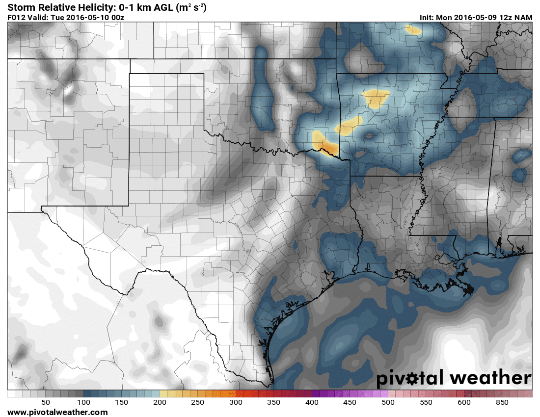 May 9, 2016 12z NAM 12hour 0-1 SRH