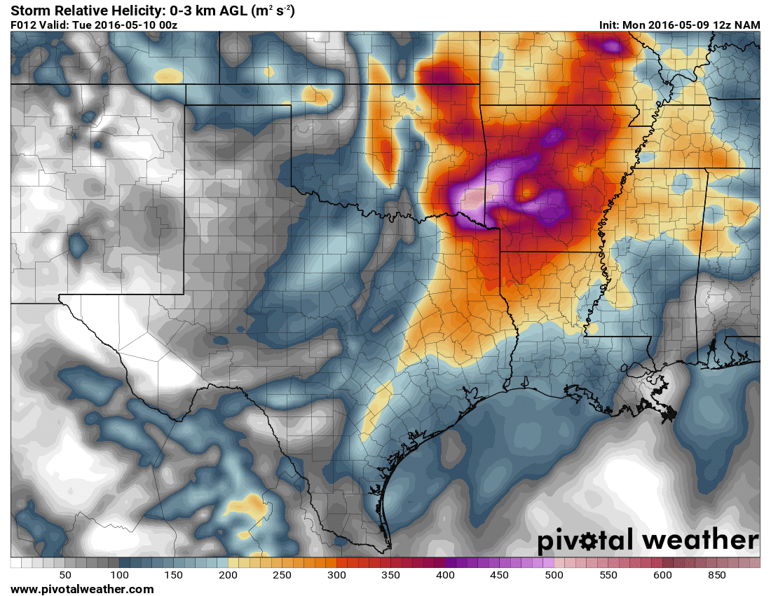 May 9, 2016 12z NAM 12hour 0-3 SRH