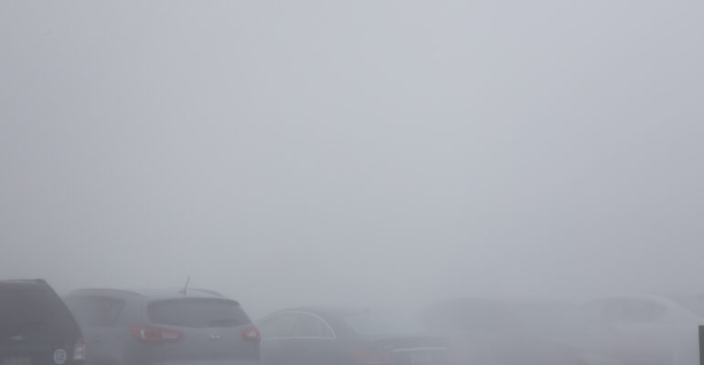 Rain blows sideways during Hurricane Irma as it makes landfall in Naples, Florida