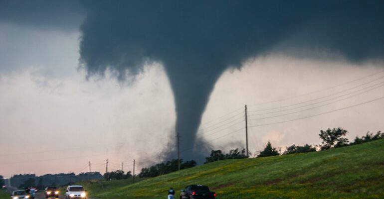 Ben in front of the Chickasha, OK Tornado May 24, 2011