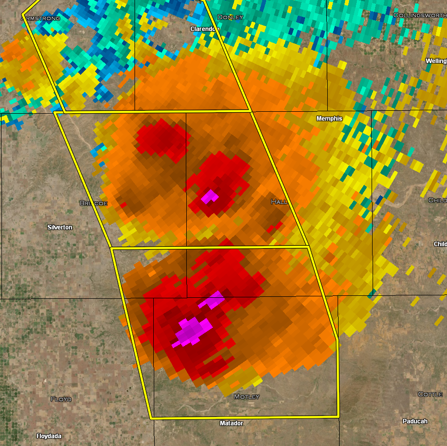 Echo Tops - Amarillo Radar 0023Z 2023-06-22