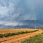 A Texas Storm rolls over a farm near Clarendon