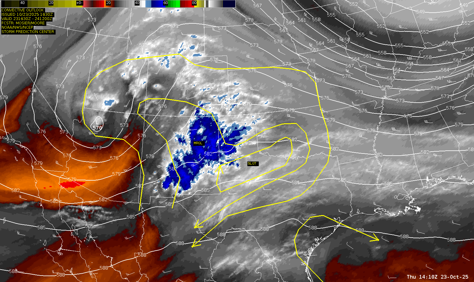 1145 am Water Vapor Loop October 23, 2025